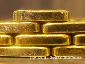 Harga emas melompat ke level tertinggi 6 pekan