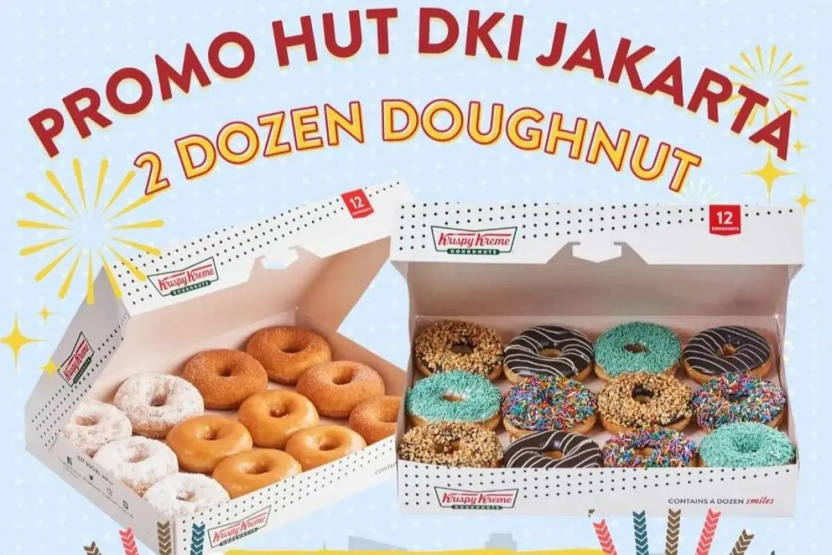 Promo Krispy Kreme HUT Jakarta ke-495, Harga Khusus 2 Lusin Donut di Seluruh Gerai