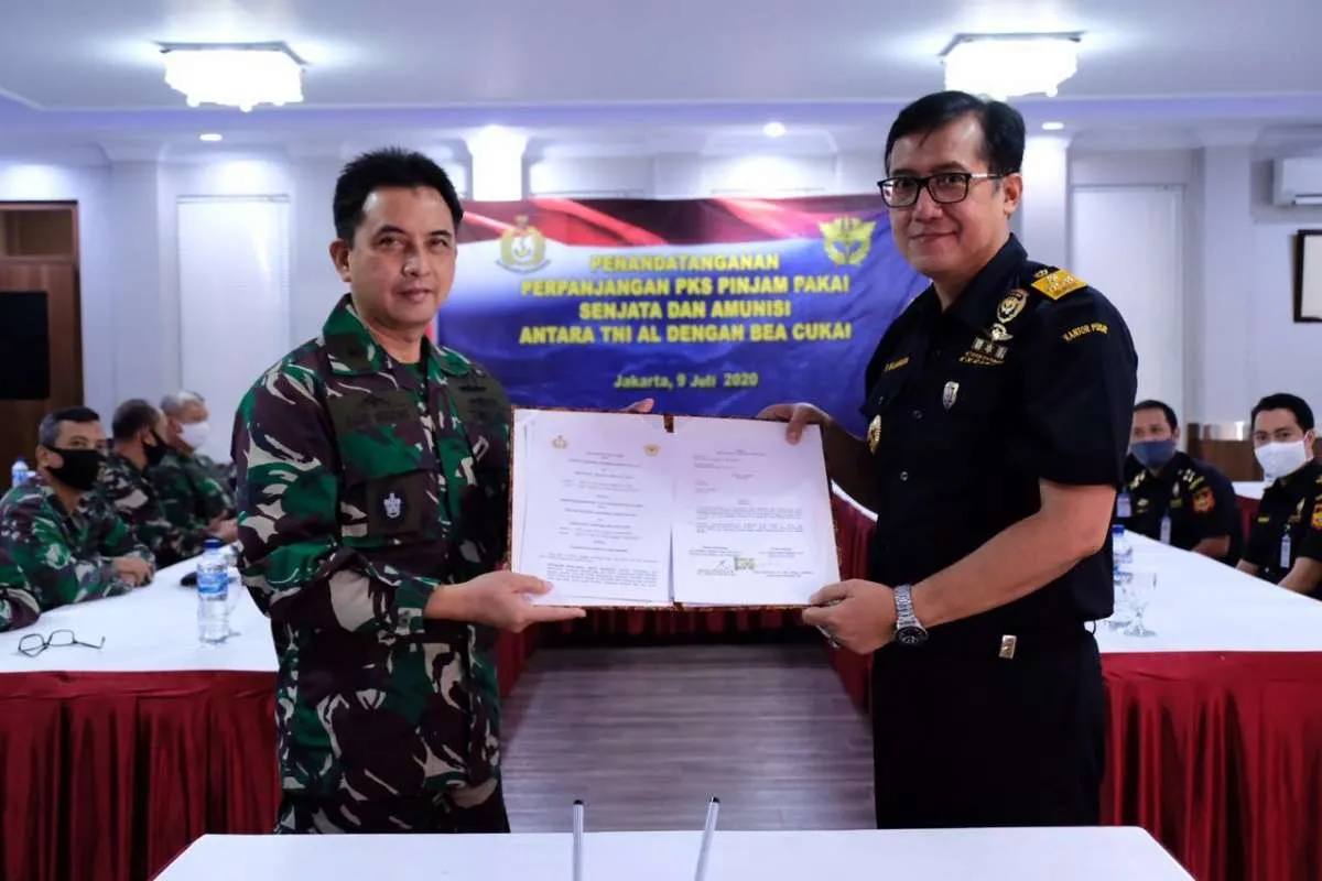 Amankan wilayah laut, Bea Cukai pinjam senjata berat milik TNI Angkatan Laut