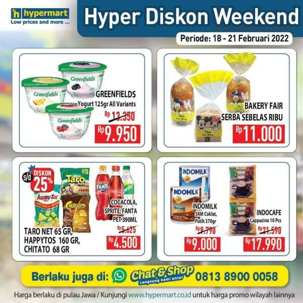 Promo Hypermart Hyper Diskon Weekend Periode 18-21 Februari 2022