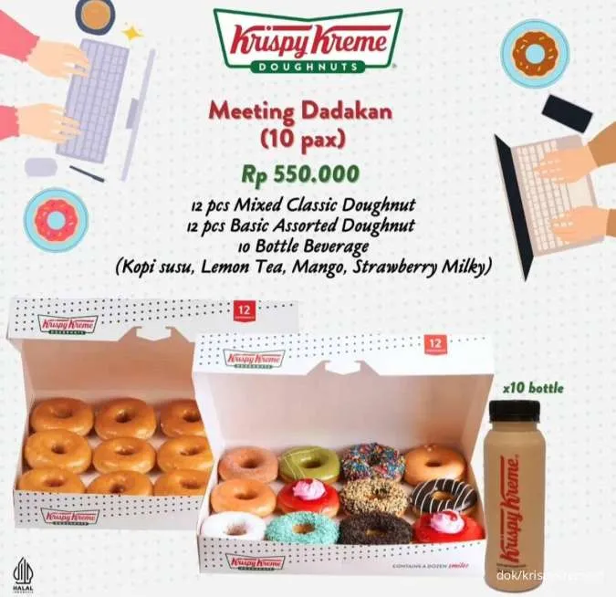 Promo Krispy Kreme paket Meeting Dadakan 10 pax