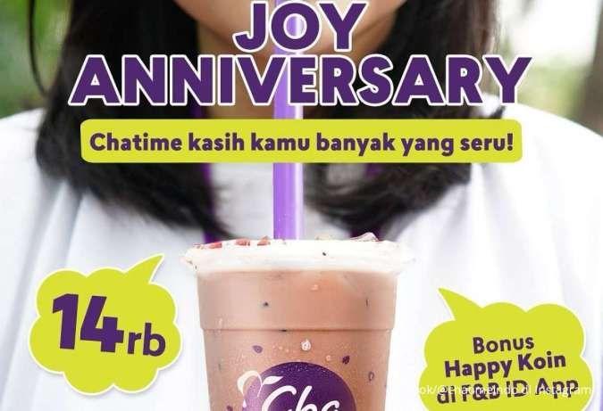 Promo Chatime Anniversary ke-14 Hanya Hari Ini 25 Februari 2025, Cuma Rp 14.000 Saja