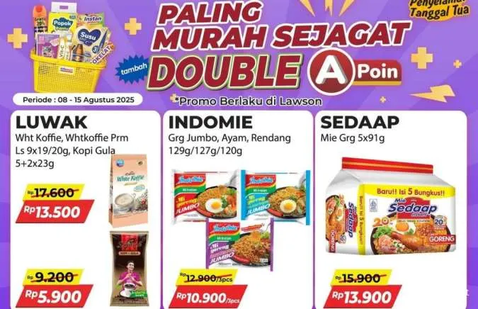 Promo Alfamart Paling Murah Sejagat 8-15 Agustus 2025, Indomie Beli 3 Lebih Murah