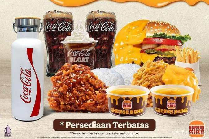 Promo Burger King 26-31 Desember 2023, Gratis Tumbler Coca Cola Tiap Beli Paket Keju