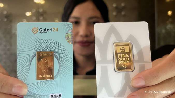 Harga Emas Antam Logam Hari Ini Selasa (13/5) Turun Rp 21.000 ke Rp 1.884.000 / Gram
