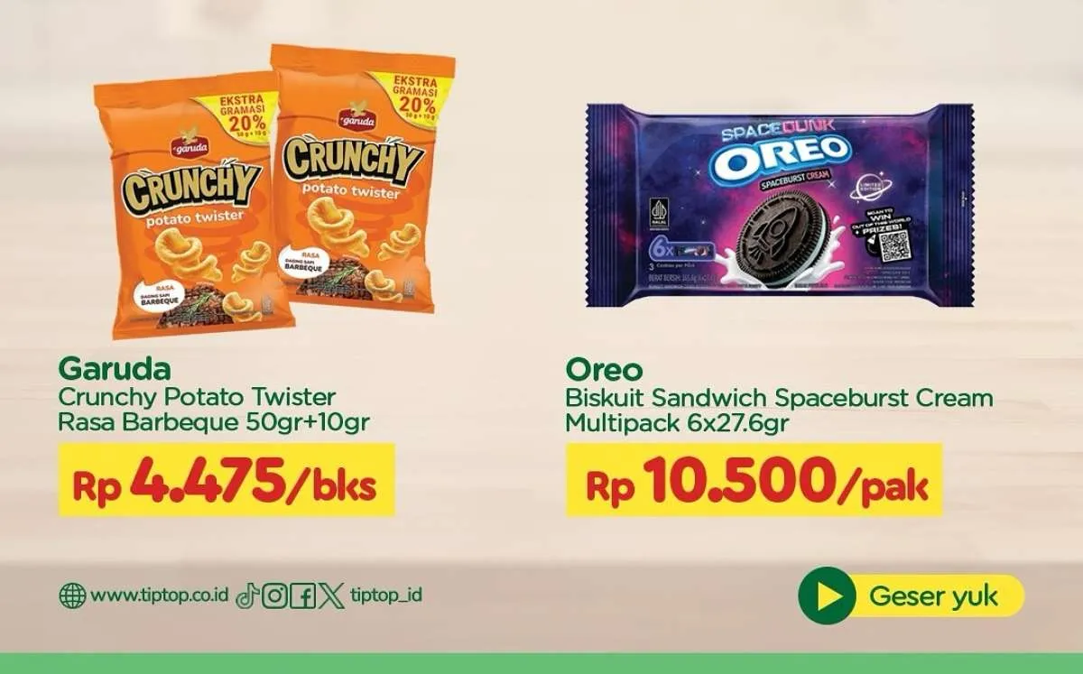 Promo Tip Top Supermarket 1-15 Juni 2025, Oreo dan SilverQueen Bites Harga Spesial