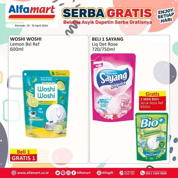 Promo Alfamart Serba Gratis Periode 1-15 April 2024