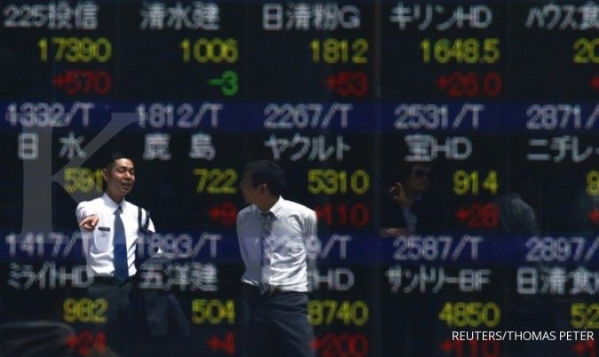 Bursa Jepang berfluktuasi terbebani angka PDB