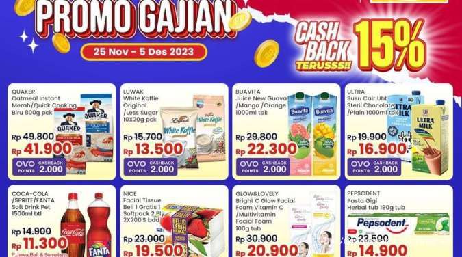 Promo Gajian Indomaret Terbaru 27 November 2023, Lebih Murah dengan Shopeepay dan OVO