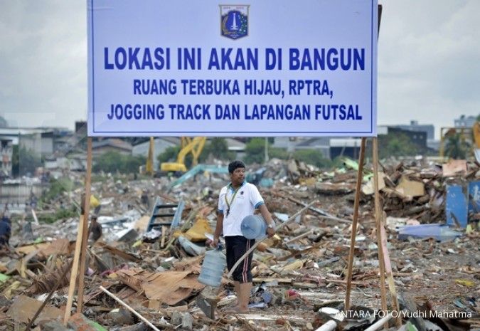 Taman hijau Kalijodo mulai dibangun