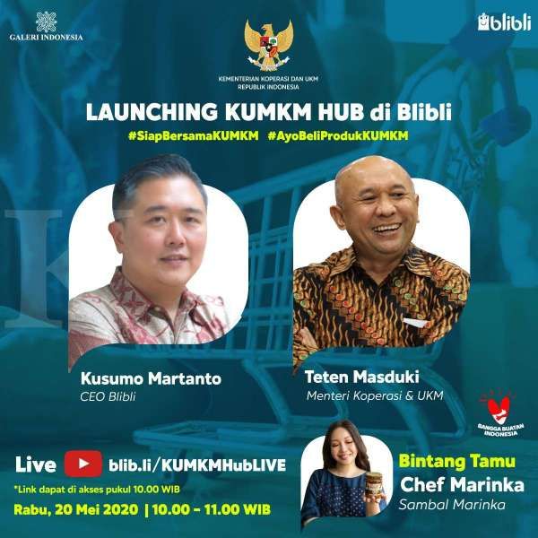 Gandeng Blibli, Kementerian Koperasi dan UKM Luncurkan KUMKM Hub