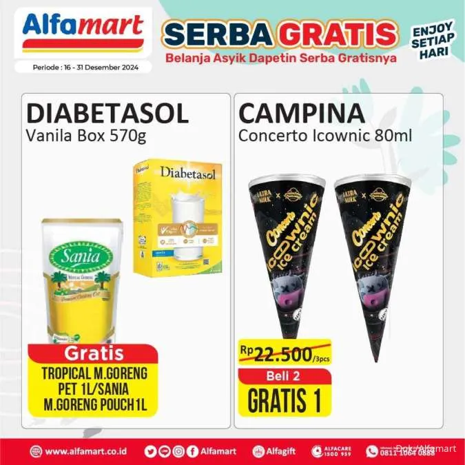 Promo Alfamart Serba Gratis Periode 16-31 Desember 2024