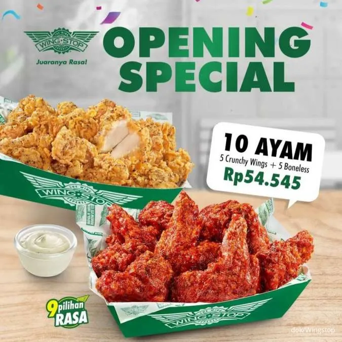 Wingstop grand opening promo di Summarecon Mall Bandung