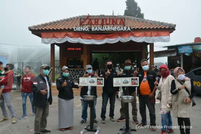 Peringati Sumpah Pemuda, Komunitas Honda BR-V Be One Sumbang Fasilitas Cuci Tangan di Kawasan Wisata Dieng