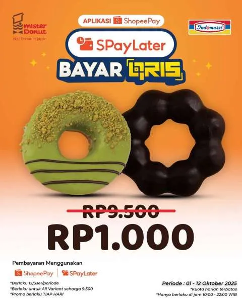 Promo Mister Donut ShopeePay SPayLater Oktober 2025