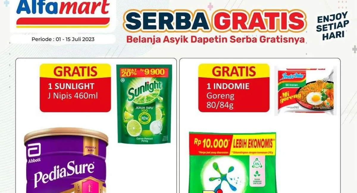 Promo Alfamart Terbaru Senin 3 Juli 2023, Promo Serba Gratis Datang Lagi!