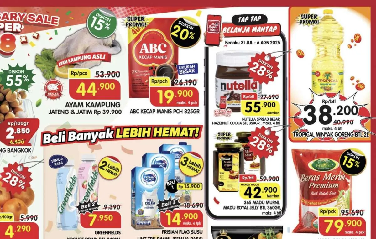Promo Superindo Hari Ini 1-3 Agustus 2025, Alpukat-Lengkeng Bangkok Diskon sampai 55%