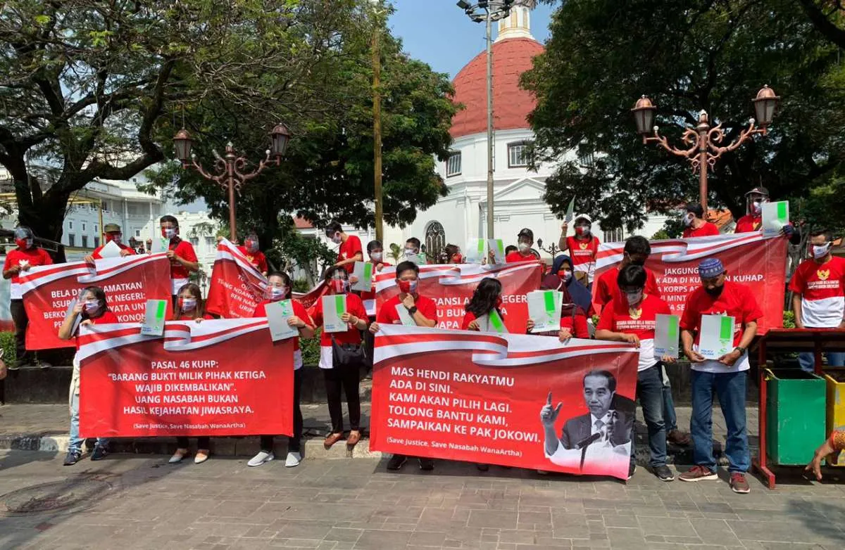  Minta Kejagung buka penyitaan sub rekening efek, nasabah WanaArtha Life gelar aksi 