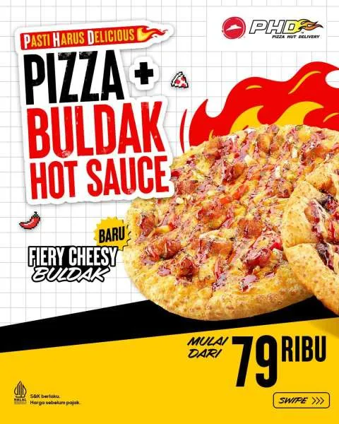 Promo PHD Menu Baru Pizza Buldak Hot Sauce