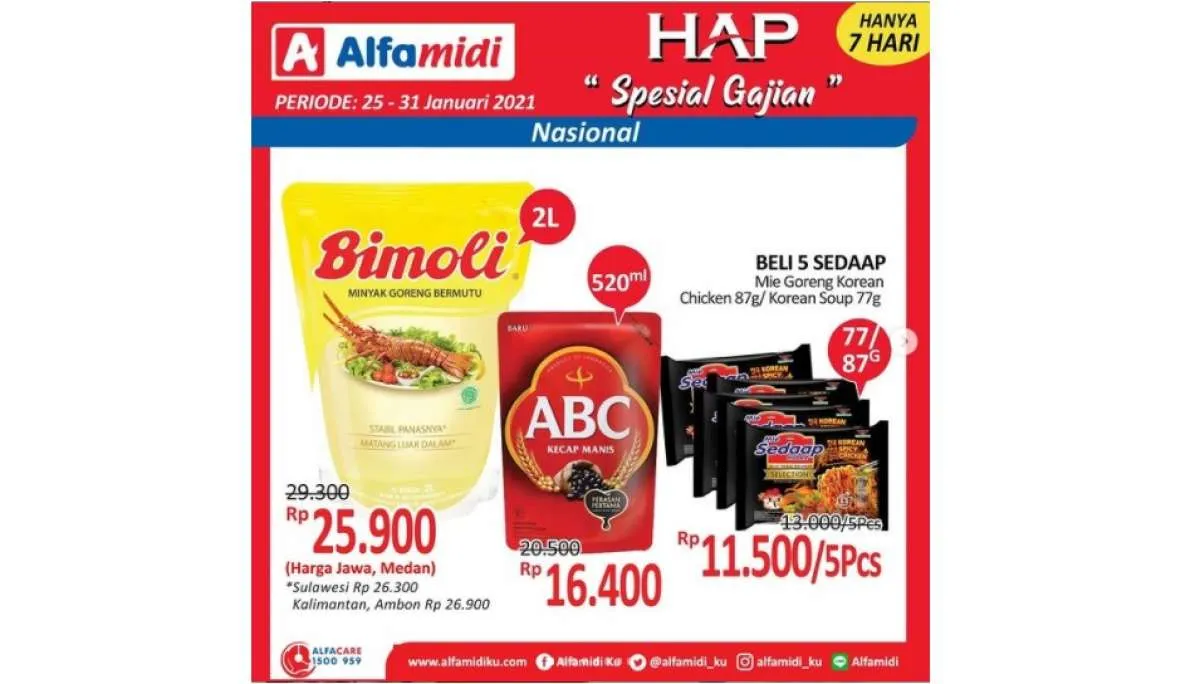  Promo Alfamidi 25-31 Januari 2021, diskon sepanjang pekan! 