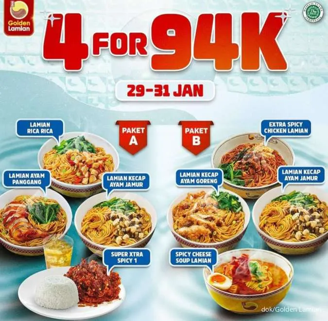 Golden Lamian paket 4 porsi