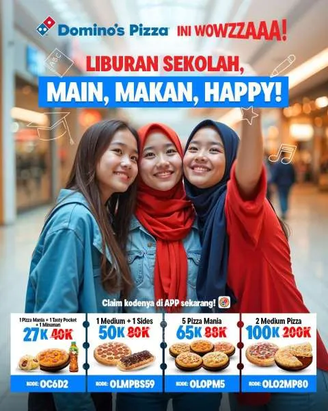 Promo Dominos Liburan Sekolah Paket Hemat