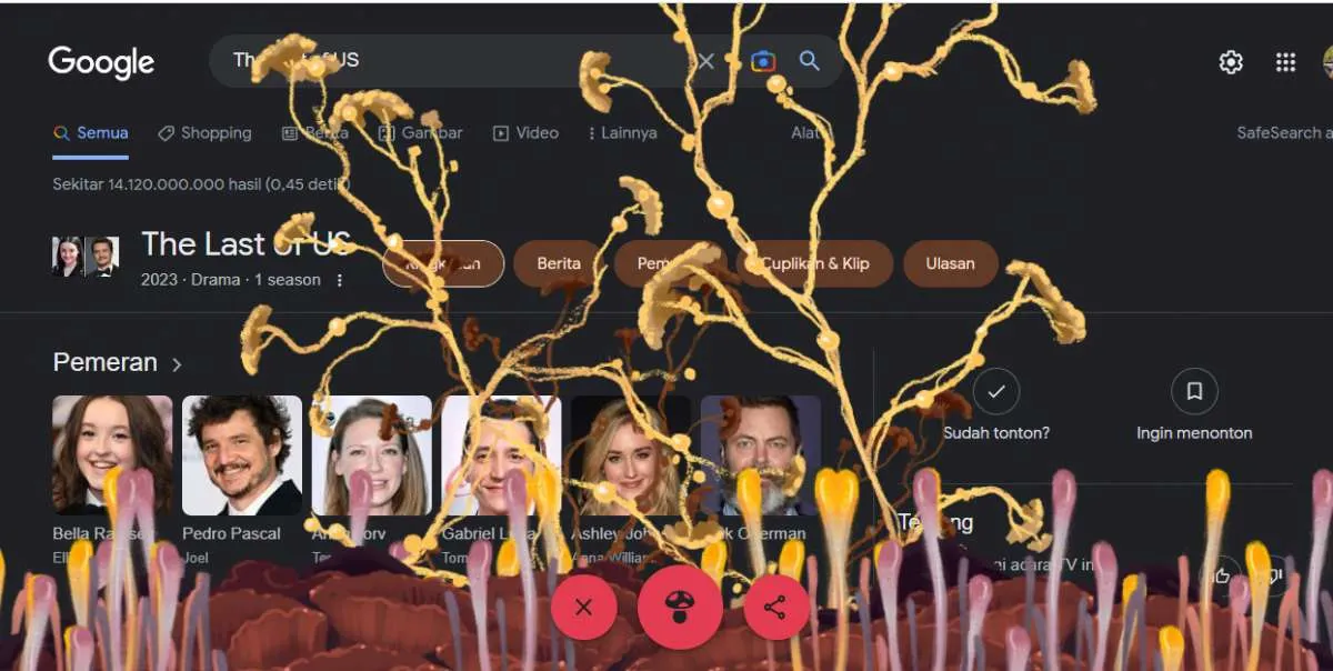 Layar Hape Anda Bakal Dipenuhi Jamur Saat Googling The Last of Us