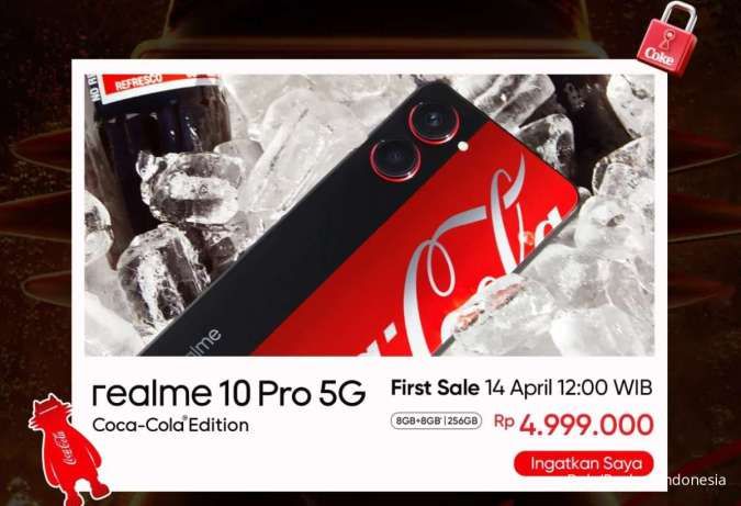 Dijual Mulai 14 April, Cek Spesifikasi & Harga HP Realme 10 Pro 5G Coca-Cola Edition