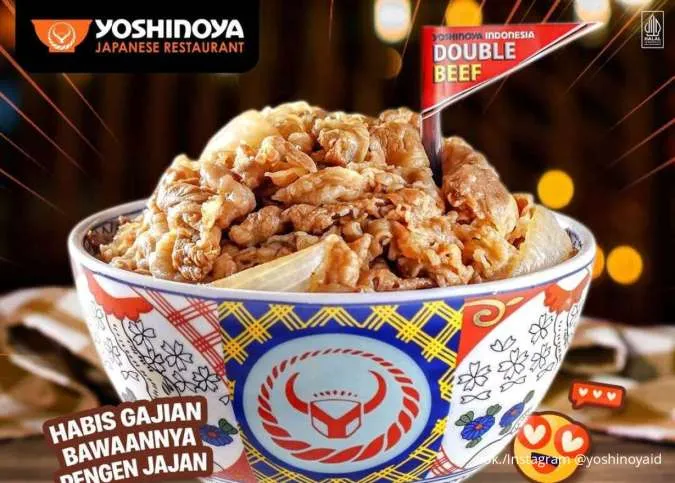 Rayakan Gajian di Yoshinoya Pakai Promo Payday, Double Beef Bowl Diskon 50%