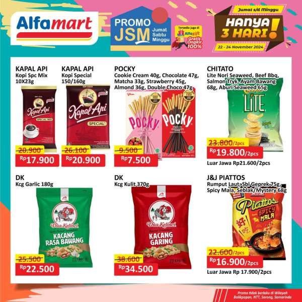 Promo JSM Alfamart Weekend 22-24 November 2024