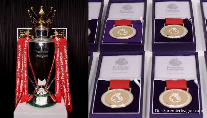 Trofi dan medali juara Liga Primer Inggris
