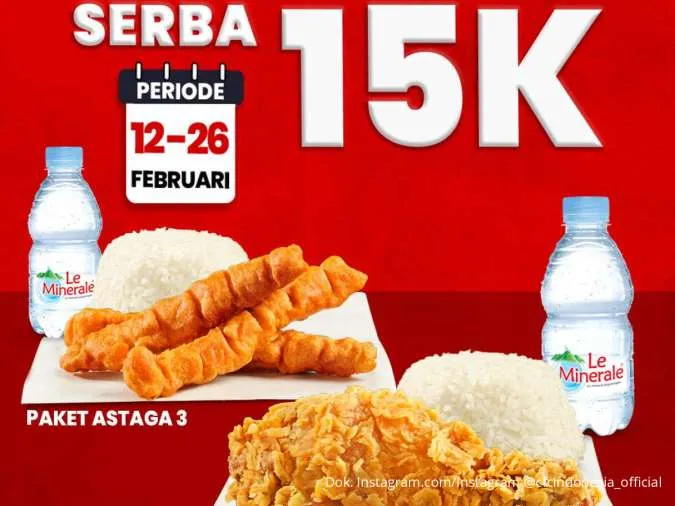 Jangan Ketinggalan! Promo CFC Grab Dine Out Serba Rp 15 Ribu Hanya sampai 26 Februari