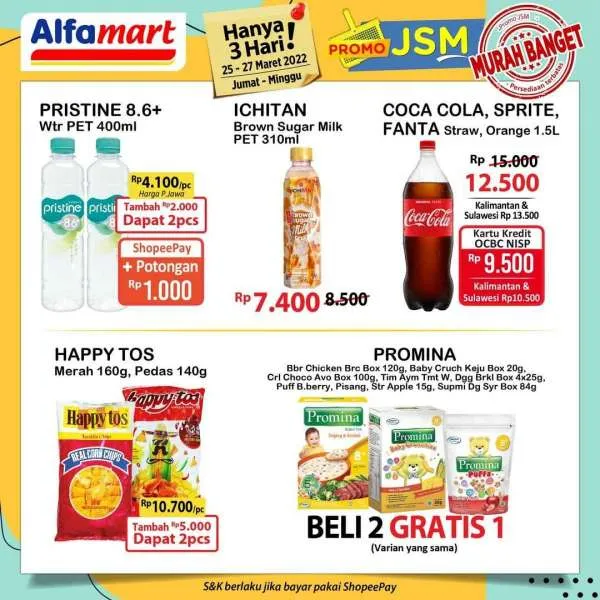 Promo JSM Alfamart Periode 25-27 Maret 2022