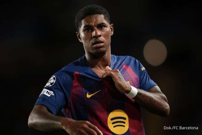 Pemain sayap timnas Inggris dan Barcelona, Marcus Rashford