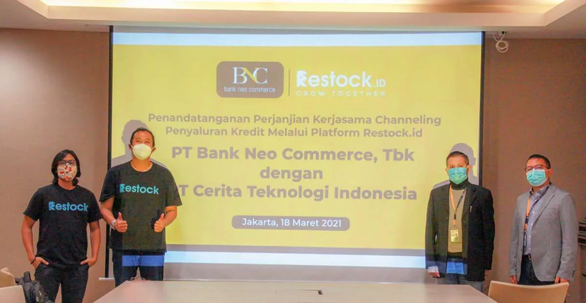 Bank Neo Commerce salurkan kredit senilai Rp 20 miliar lewat P2P lending Restock.id