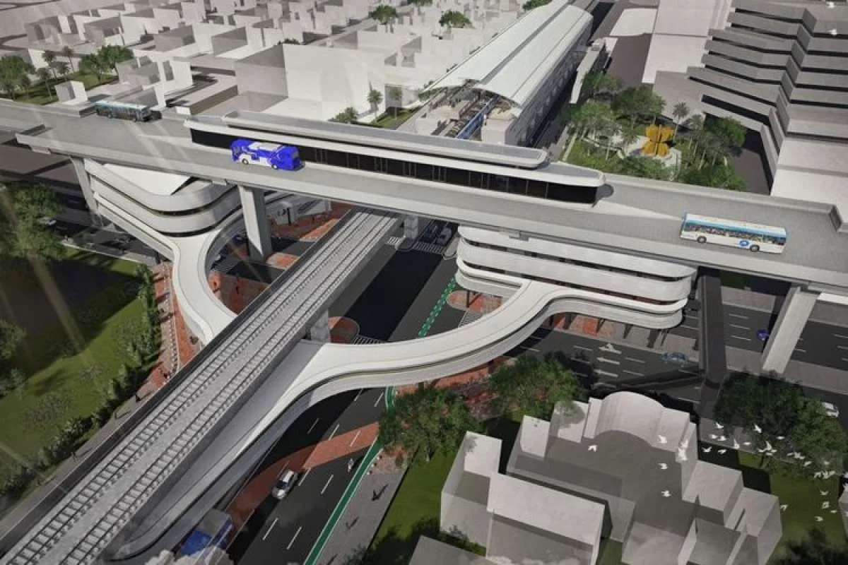 Begini desain skybridge penghubung stasiun MRT ASEAN dengan halte Transjakarta CSW