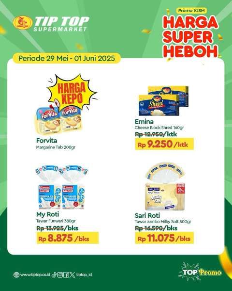 Promo KJSM Tip Top Supermarket 29 Mei-1 Juni 2025