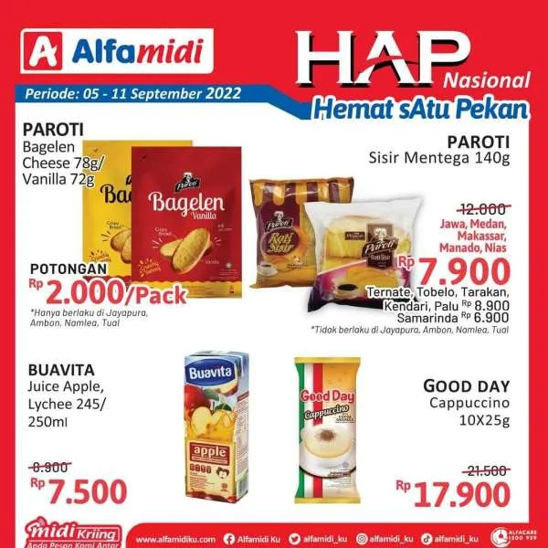 Promo Alfamidi Hemat Satu Pekan Periode 5-11September 2022