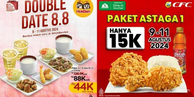 Promo CFC dan Hokben Weekend 8-11 Agustus 2024, Paket Ayam-Yakiniku Rp 15.000