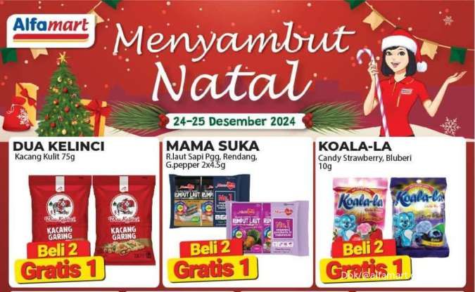 Promo Alfamart Sambut Natal 24-25 Desember 2024, Snack hingga Es Krim Beli 2 Gratis 1