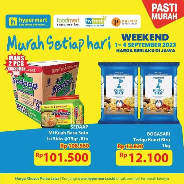 Promo Hypermart Hyper Diskon Weekend Periode 1-4 September 2023