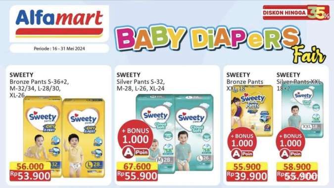 Promo Susu dan Diapers Anak di Alfamart, Diskon s/d 35% Berlaku hingga 31 Mei 2024