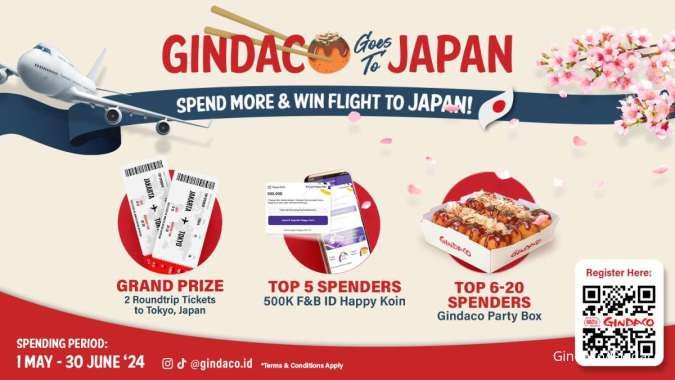 Beli Gindaco Bisa Gratis ke Jepang, Begini Cara Mendapatkannya 