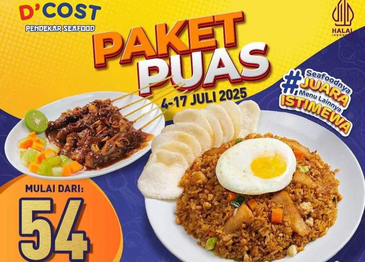 Promo D'cost Paket Puas 4-17 Juli 2025, Nasgor + Sate Mulai Rp 54.000-an Saja