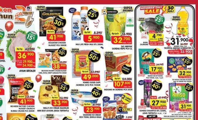 Promo Superindo Hari Ini 29 Juli-1 Agustus 2024, Diskon sampai 50% & Beli 2 Gratis 1