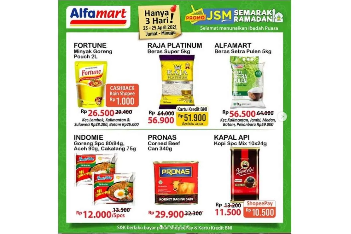  Promo JSM Alfamart 23-25 April 2021, diskonan weekend! 