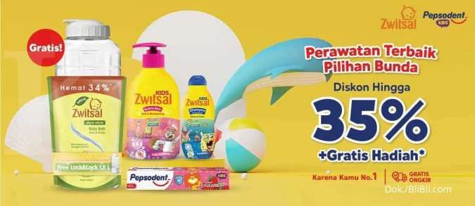 Cek Promo Body Care Anak Diskon s/d 35% + Gratis Hadiah di Blibli