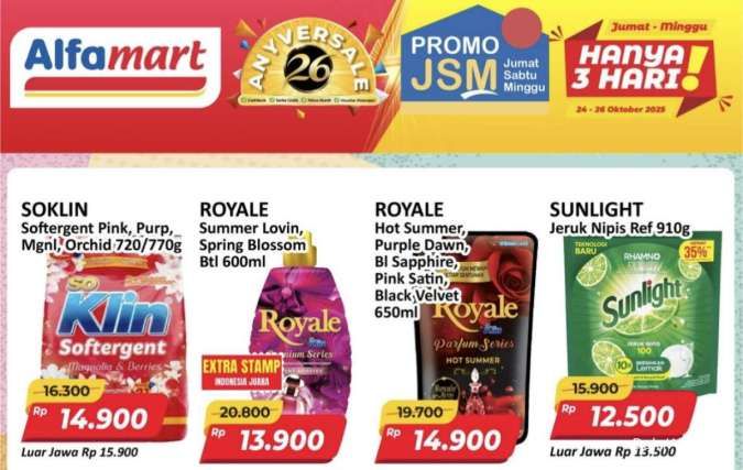 Katalog Promo JSM Alfamart Periode 24-26 Oktober 2025, Spesial Gajian! Katalog Promo JSM Alfamart Periode 24-26 Oktober 2025, Spesial Gajian!