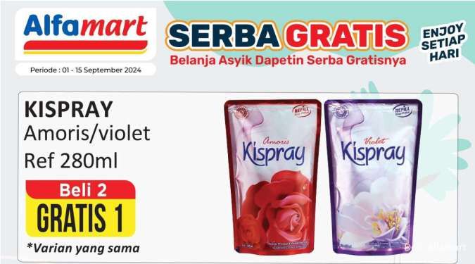 Promo Alfamart Beli 1 Gratis 1 dan Beli 2 Gratis 1, Berlaku sampai 30 September 2024
