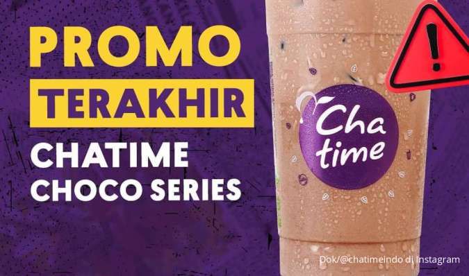 Promo Chatime 8-12 Juli 2024, Promo Terakhir Choco Series Cup Large Serba Rp 20.000